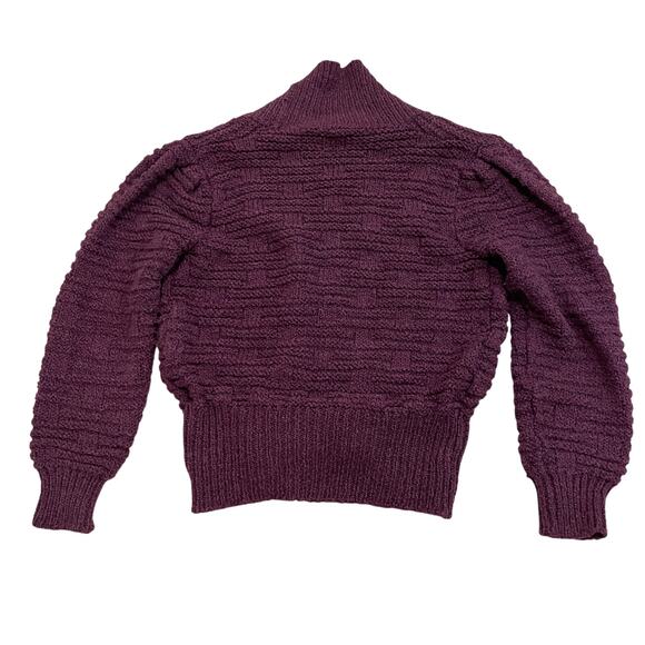 Vintage IQ Knitwear L Plum Wrap Cardigan | Y2K Cottagecore Purple Shawl Sweater - Picture 2 of 6